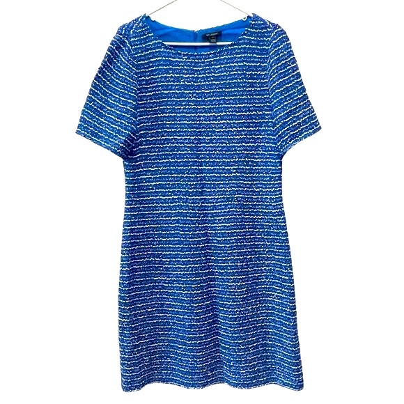 ST. JOHN COLLECTION Butterfly Ribbon Tweed Knit A-Line Dress - Picture 10 of 14